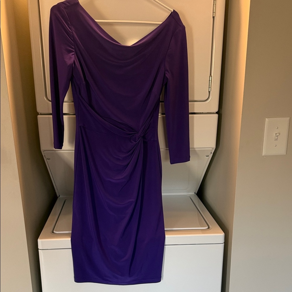 Ralph Lauren Rich Purple Long Sleeve Dress
